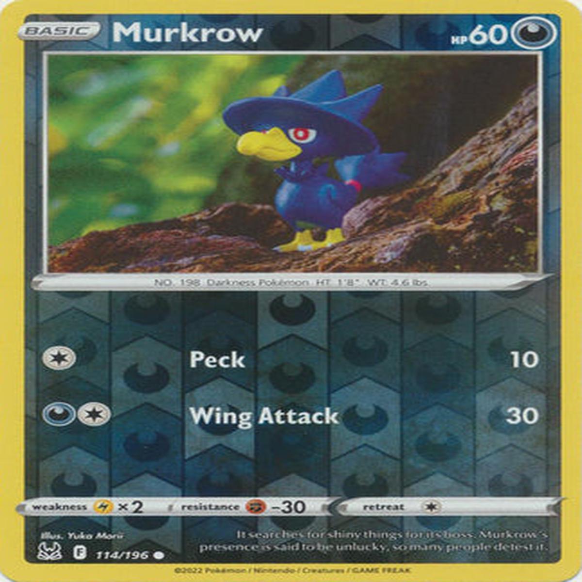 Murkrow 114/196 Reverse Holo