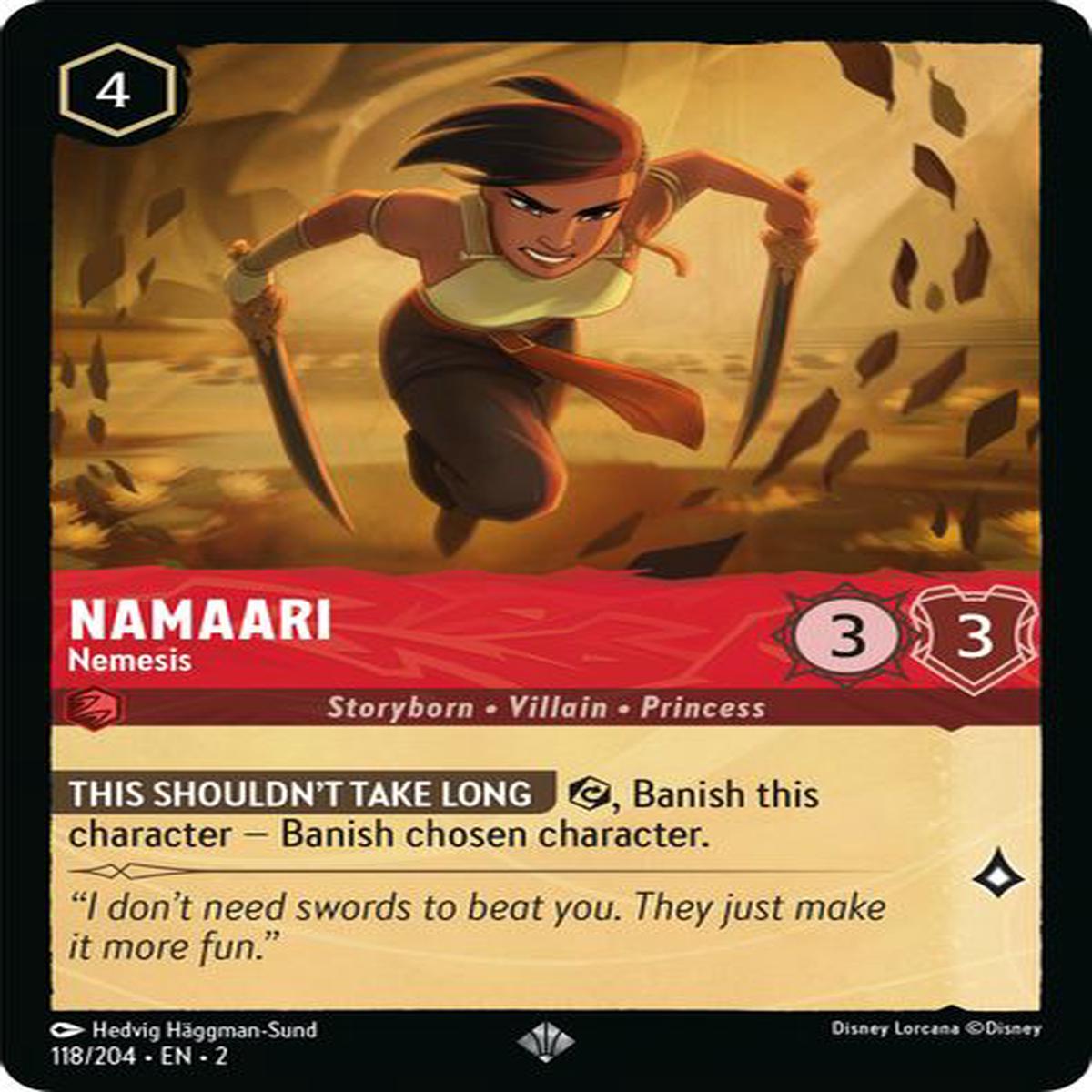 Namaari - Nemesis 118/204 - Super Rare