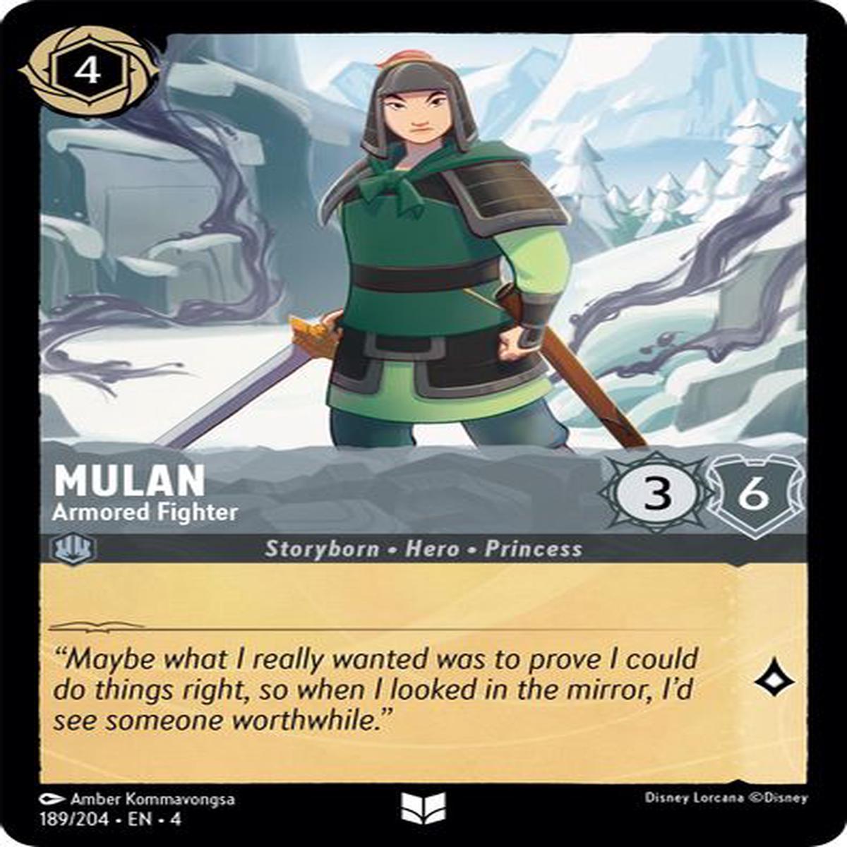 Mulan - Armored Fighter 189/204 - Uncommon - Cold Foil