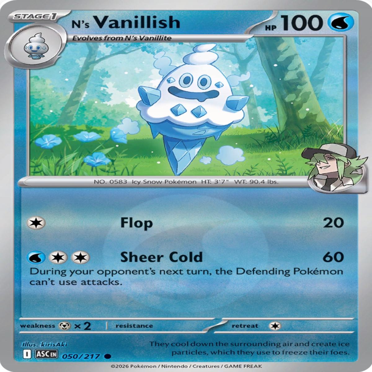 N's Vanillish 050/217 - Common - Reverse Holo
