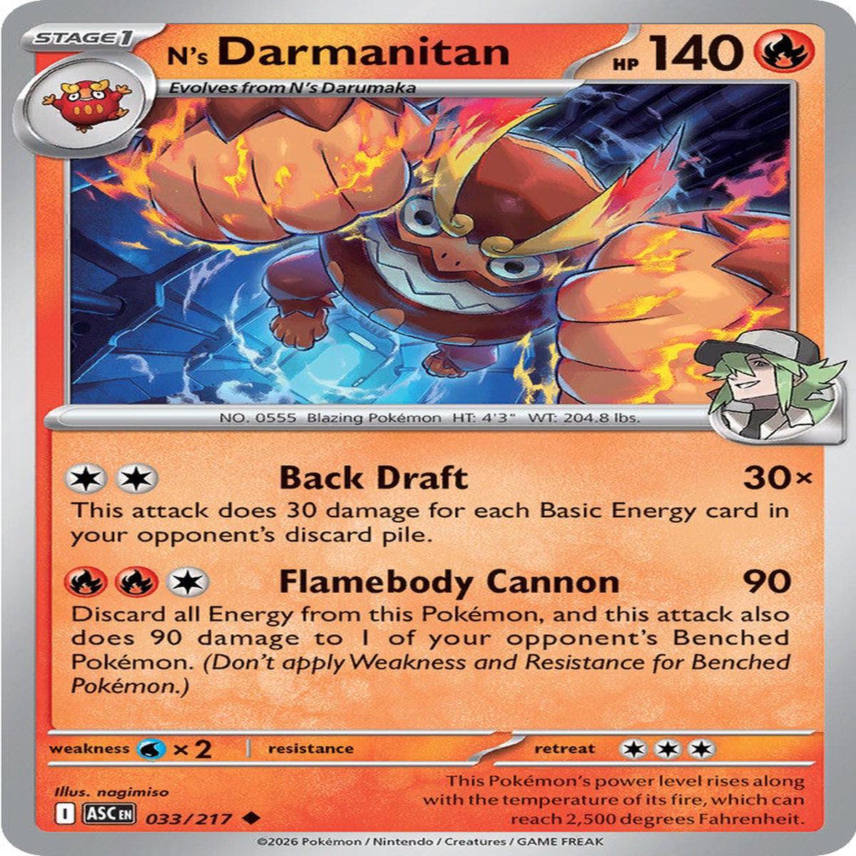 N's Darmanitan 033/217 - Uncommon