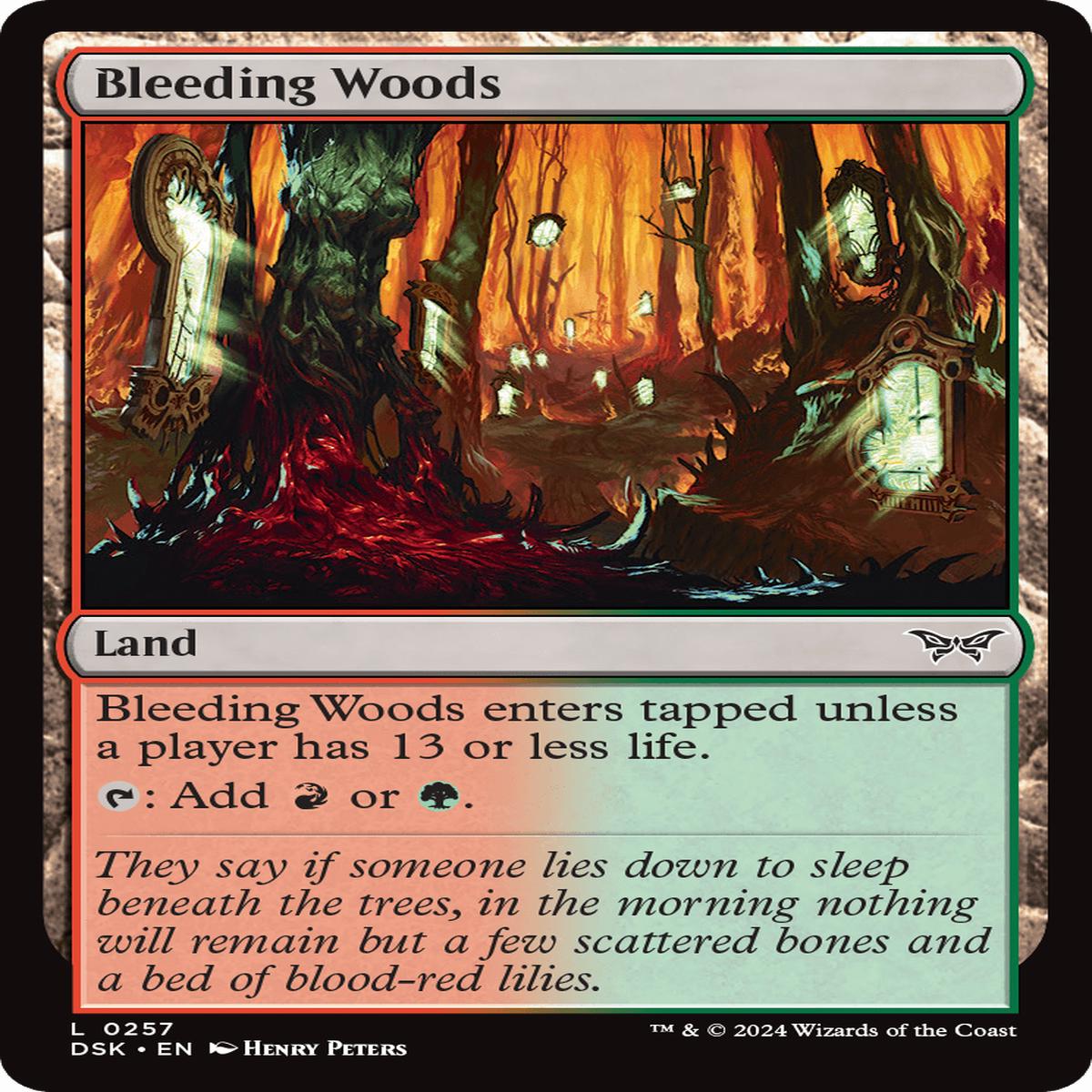 (0257) Bleeding Woods - Duskmourn: House of Horror