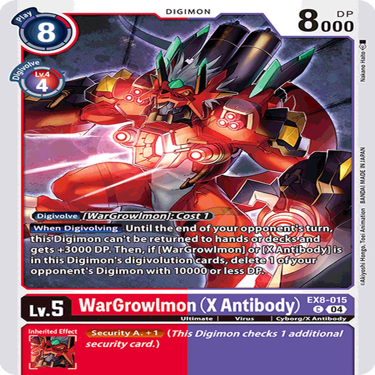 (015) WarGrowlmon (X Antibody) - EX8