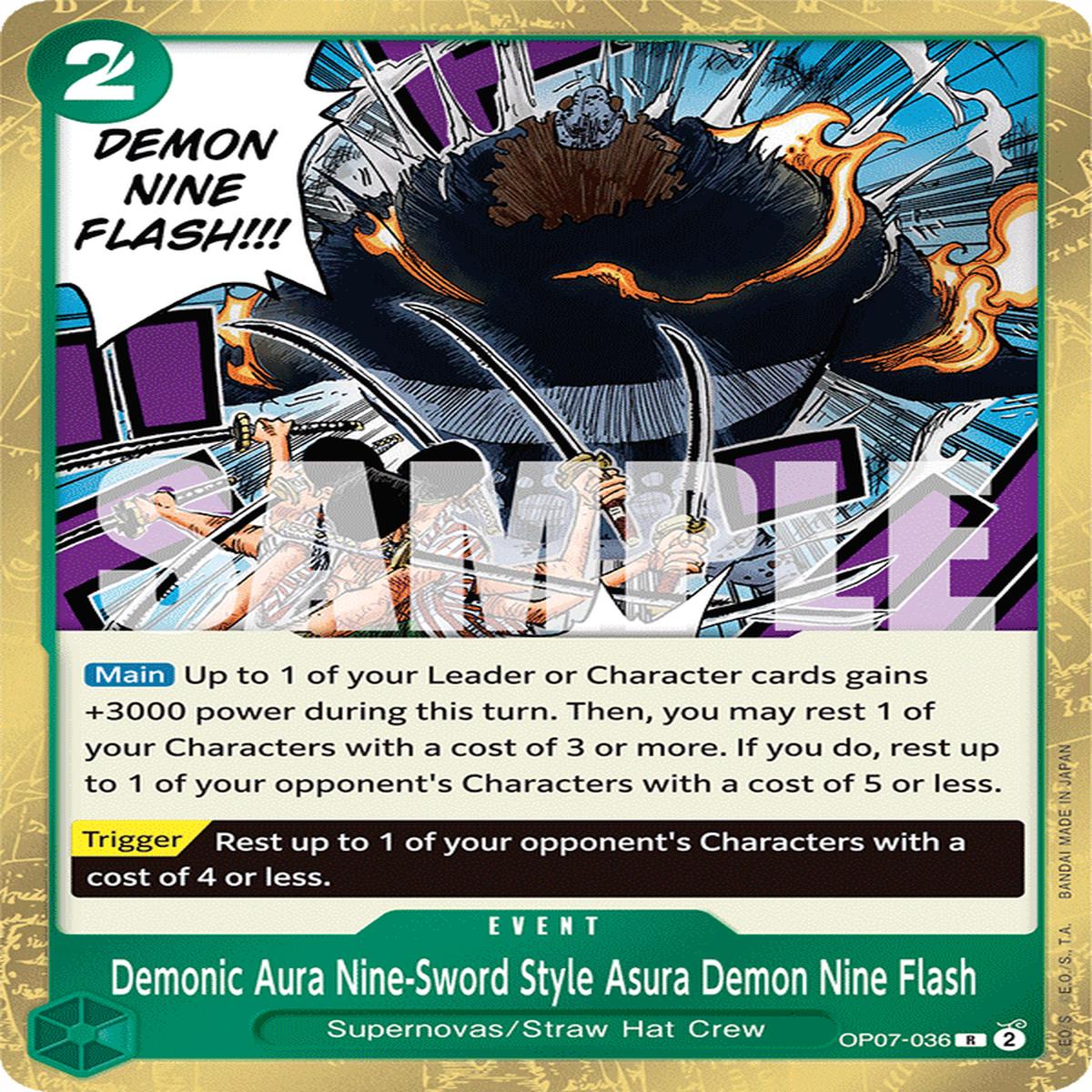 (036) Demon Aura Nine-Sword Style Asura Demon Nine Flash - OP07