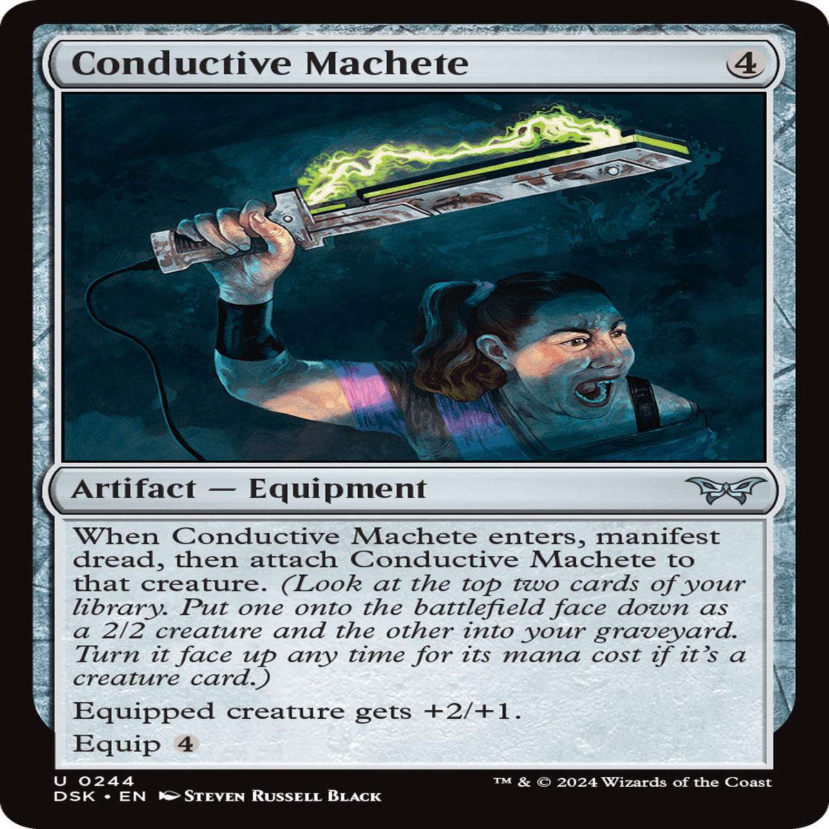 (0244) Conductive Machete - Duskmourn: House of Horror