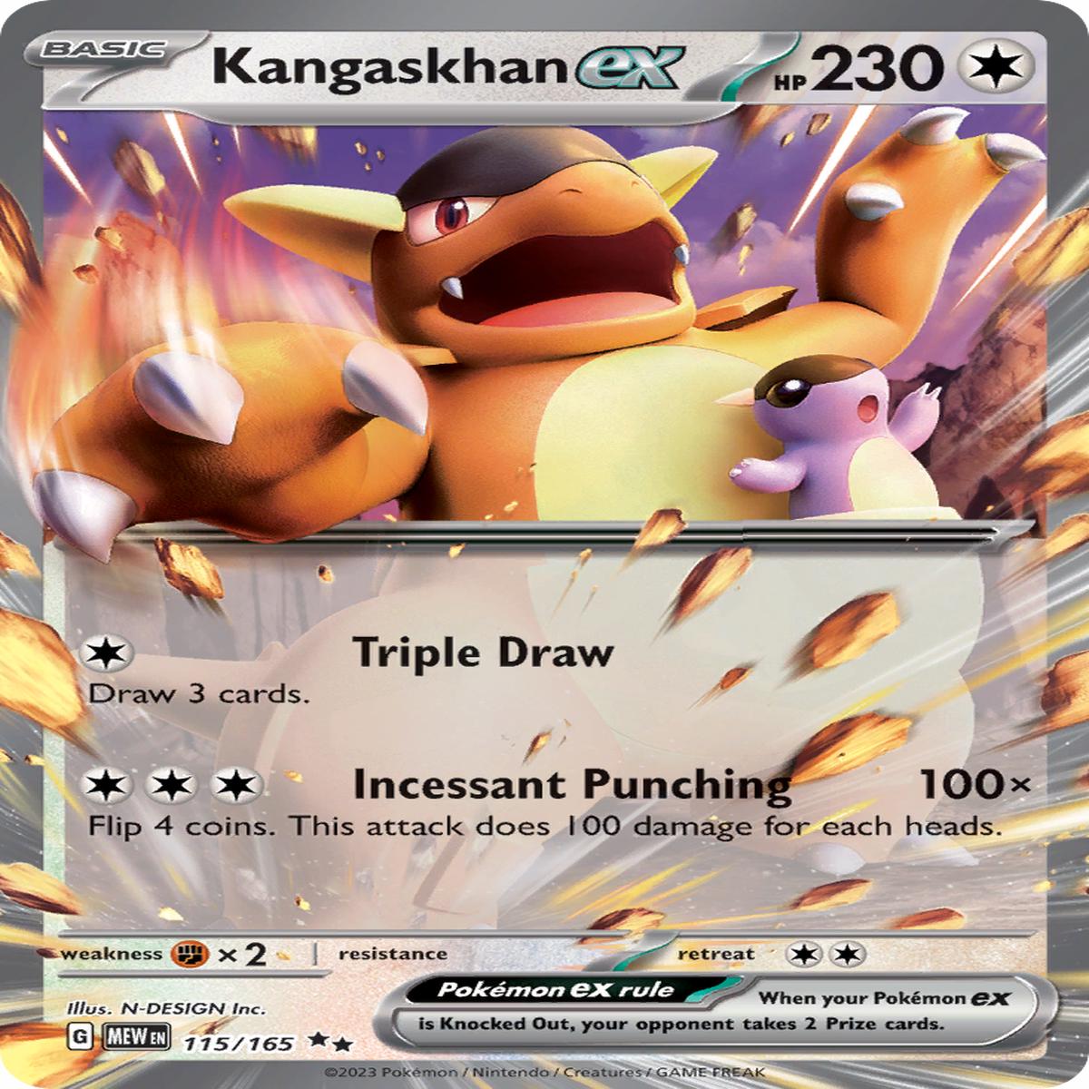 Kangaskhan ex - 115/165 - SV: Scarlet & Violet 151 (MEW) - Double Rare