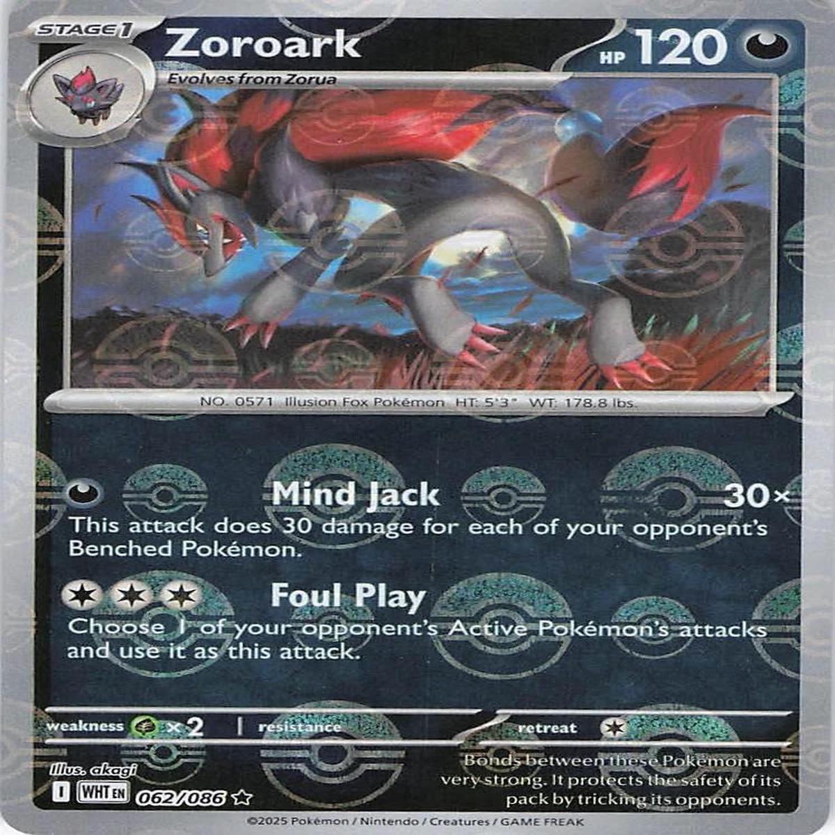 Zoroark (Poke Ball Pattern) - 062086 - SV White Flare (WHT)