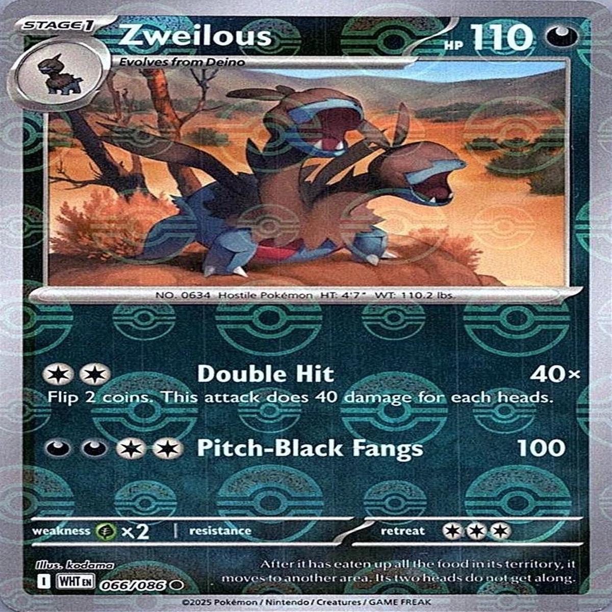 Zweilous (Poke Ball Pattern) - 066086 - SV White Flare (WHT)