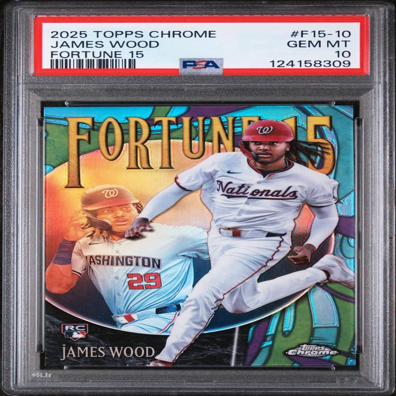 2025 Topps Chrome James Wood #F15-10 PSA 10