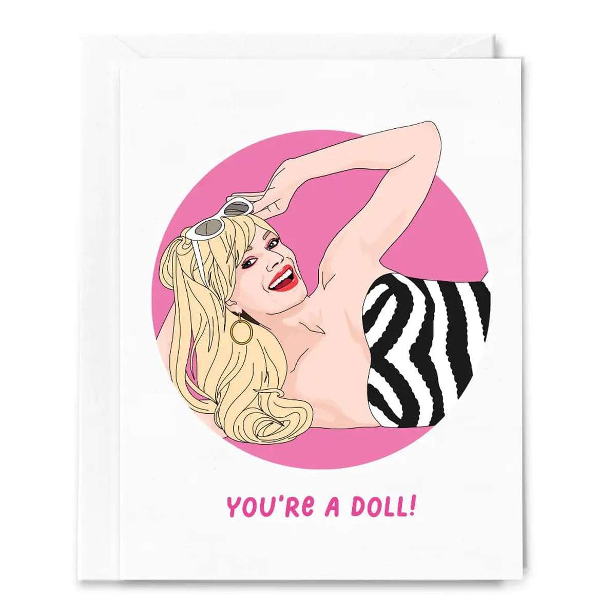 You're A Doll, Margot Robbie, Barbie Movie, Card